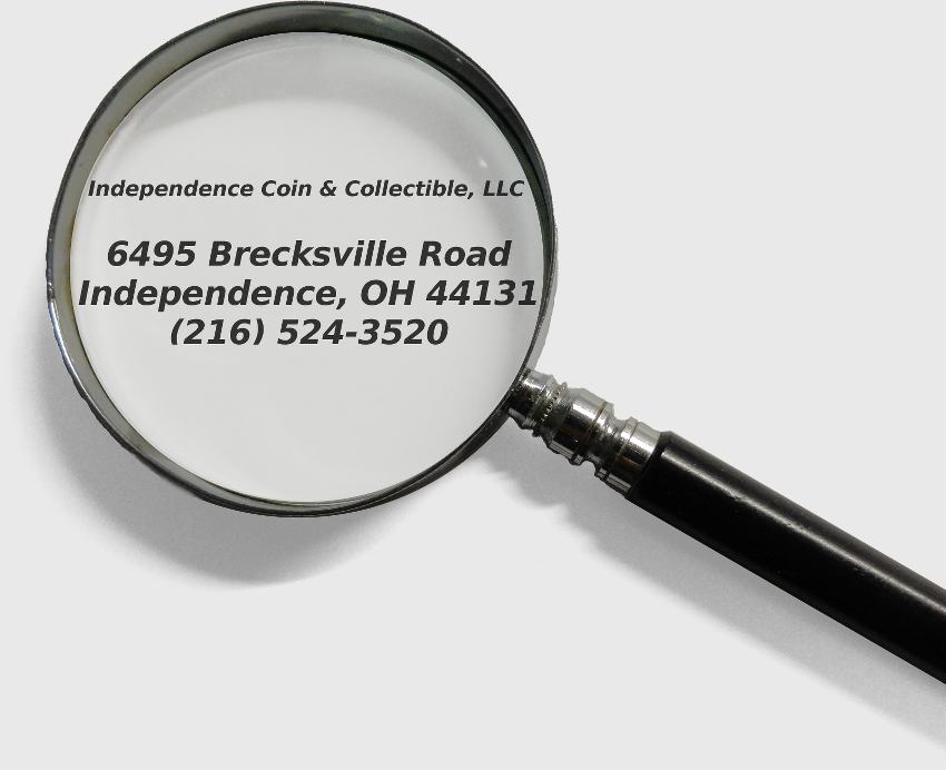 Independence Coin & Collectible, LLC

6495 Brecksville Road
Independence, OH 44131
(216) 524-3520